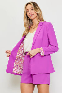 WELT POCKET BLAZER- MULBERRY