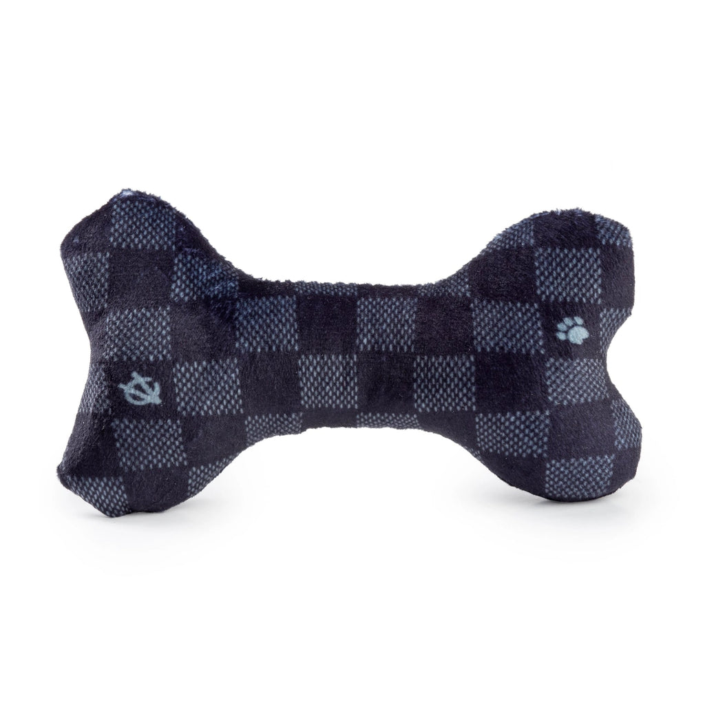Dog, Checkered Chewy Vuitton Bone Dog Toy Small