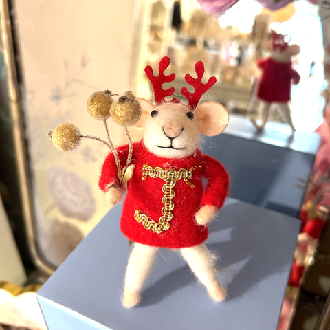 JOY Christmas Mice Ornament