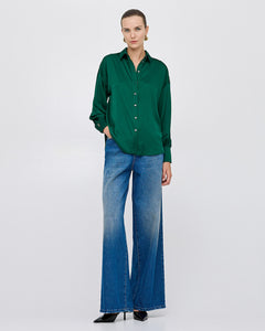 SALE Satin Blouse-Green