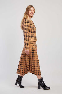 Gally Pleated Skirt- Camel