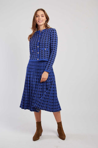 Gally Pleated Skirt- Blue