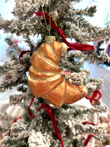 Croissant Ornament w/ Glitter