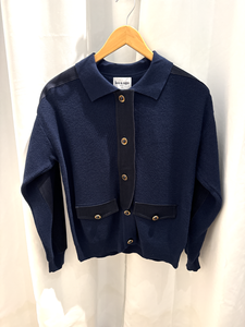 Navy Jacket with Denim