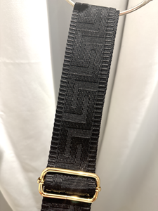 Crossbody Strap- Black Zig Zag