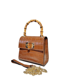 Medium Bamboo Bag- Brown