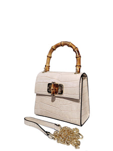 Small Bamboo Bag- Cream