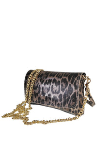 Leopard Handbag- Bronze