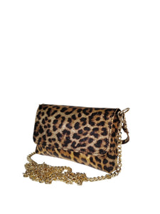 Leopard Handbag- Gold