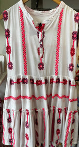 SALE Embroidered Cotton Heritage Dress