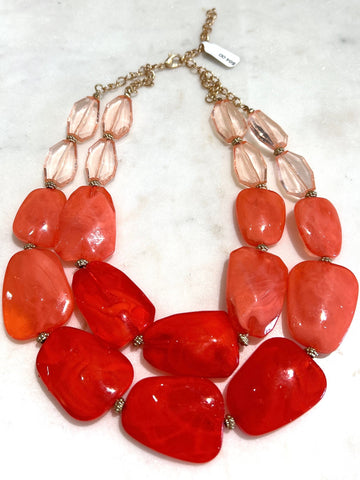 Image of Necklace Summer Stone-Red