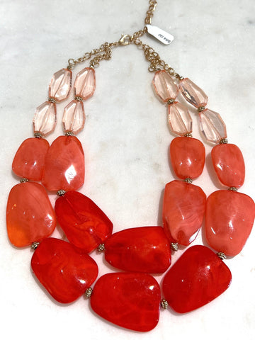 Image of Necklace Summer Stone-Red