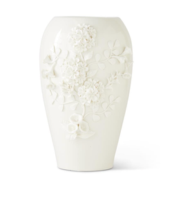 Dianthus Flower White Ceramic Vase