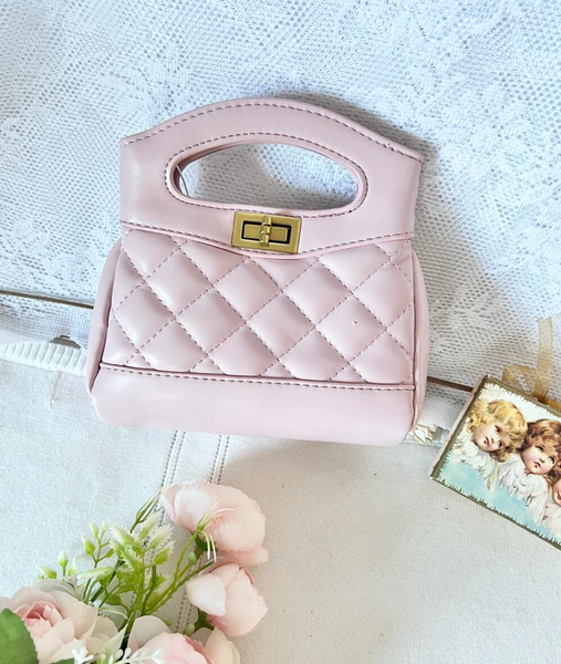 Pink Quilted Purse Silver Tone Chain, Shoulder Bag, Pink Faux Leather - Etsy