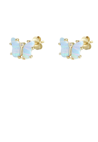 Image of OPAL BUTTERFLY STUD EARRINGS