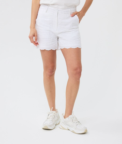 Image of SALE Chicken Embroidery Shorts- White