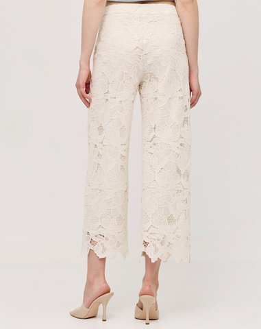 Image of Cropped Lace Pants- Off White