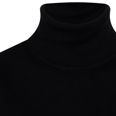 Image of Sweater Sleeveless Col Basic Knit- Black