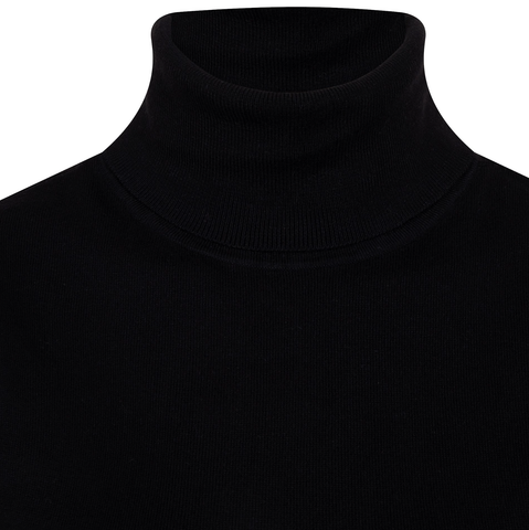 Image of Sweater Sleeveless Col Basic Knit- Black