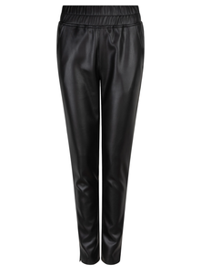 Trousers Tregging Vegan Leather-Black