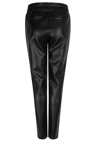 Image of Trousers Tregging Vegan Leather-Black