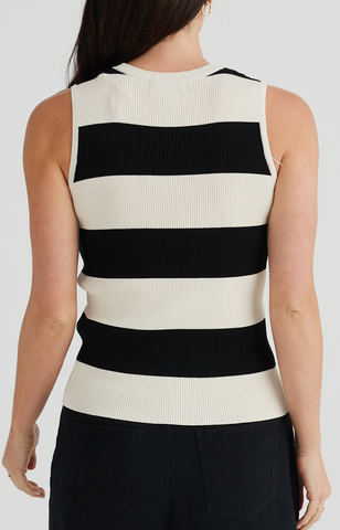 Tori Stripe Sleeveless Sweater