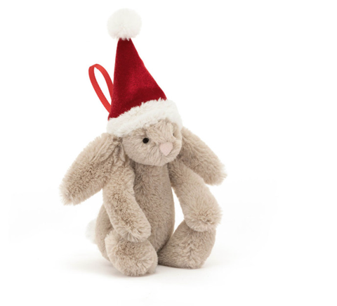 Image of Bashful Christmas Bunny Ornament