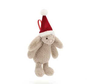 Bashful Christmas Bunny Ornament