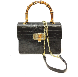 Medium Bamboo Bag- Black