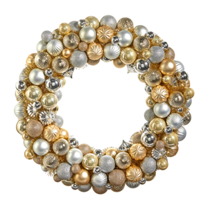 24" CHAMPAGNE BALL ORNAMENT WREATH