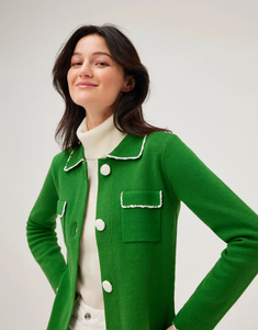 Bella Knitwear Cardigan- Green