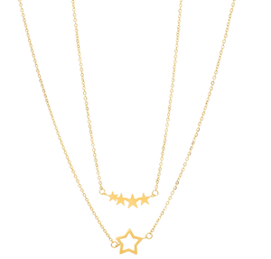 Double star necklace