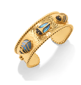 Scarab Family Cuff - Blue Labradorite/Black Agate