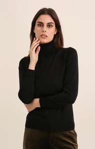 Knit Turtleneck Sweater- Black