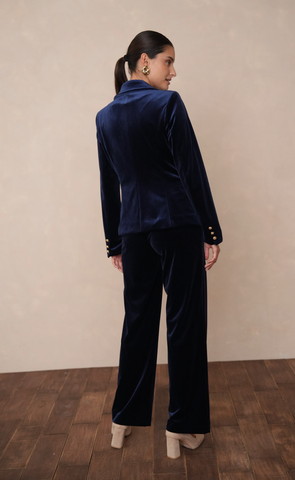 Navy Velvet Pants