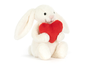 Bashful Red Love Heart Bunny