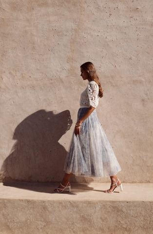 Image of Amber Tulle Skirt - Light Blue