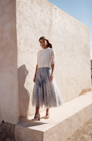 Image of Amber Tulle Skirt - Light Blue