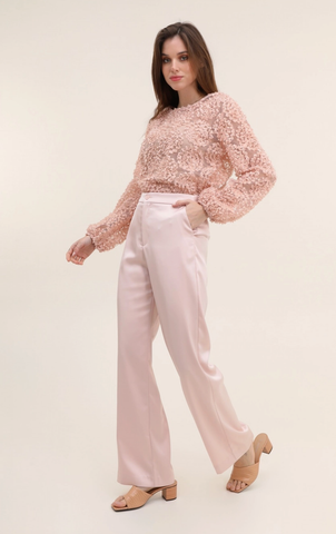 Satin Pants- Pink