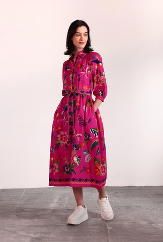 Image of Remi Raspberry Bloom Dress