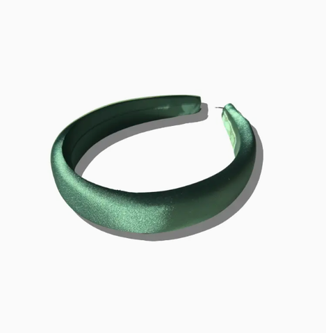 The Perfect Satin Headband- Green