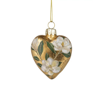 Glass Heart Ornament 2.5 in