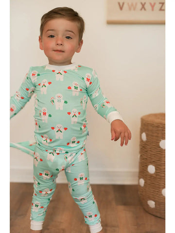 Image of Mr Snowman 2 Piece Bamboo Pajama Set