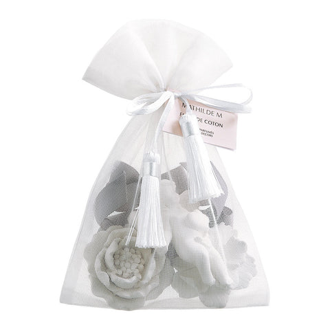 Pouch of 3 scented decorations - Fleur de Coton