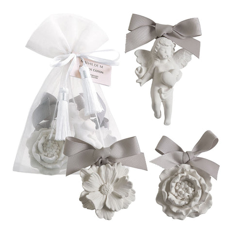 Image of Pouch of 3 scented decorations - Fleur de Coton