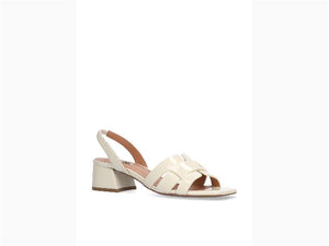 SALE HOLLY White Patent Leather Slingback Sandal