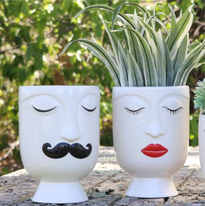 Mustache/ Lips Vase (Small)