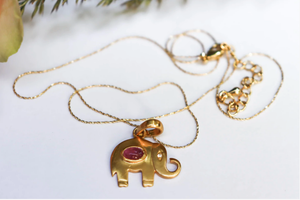 Pink Elephant Necklace Paris