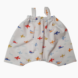 BOY'S WHITE AIRPLANE OVERALLS